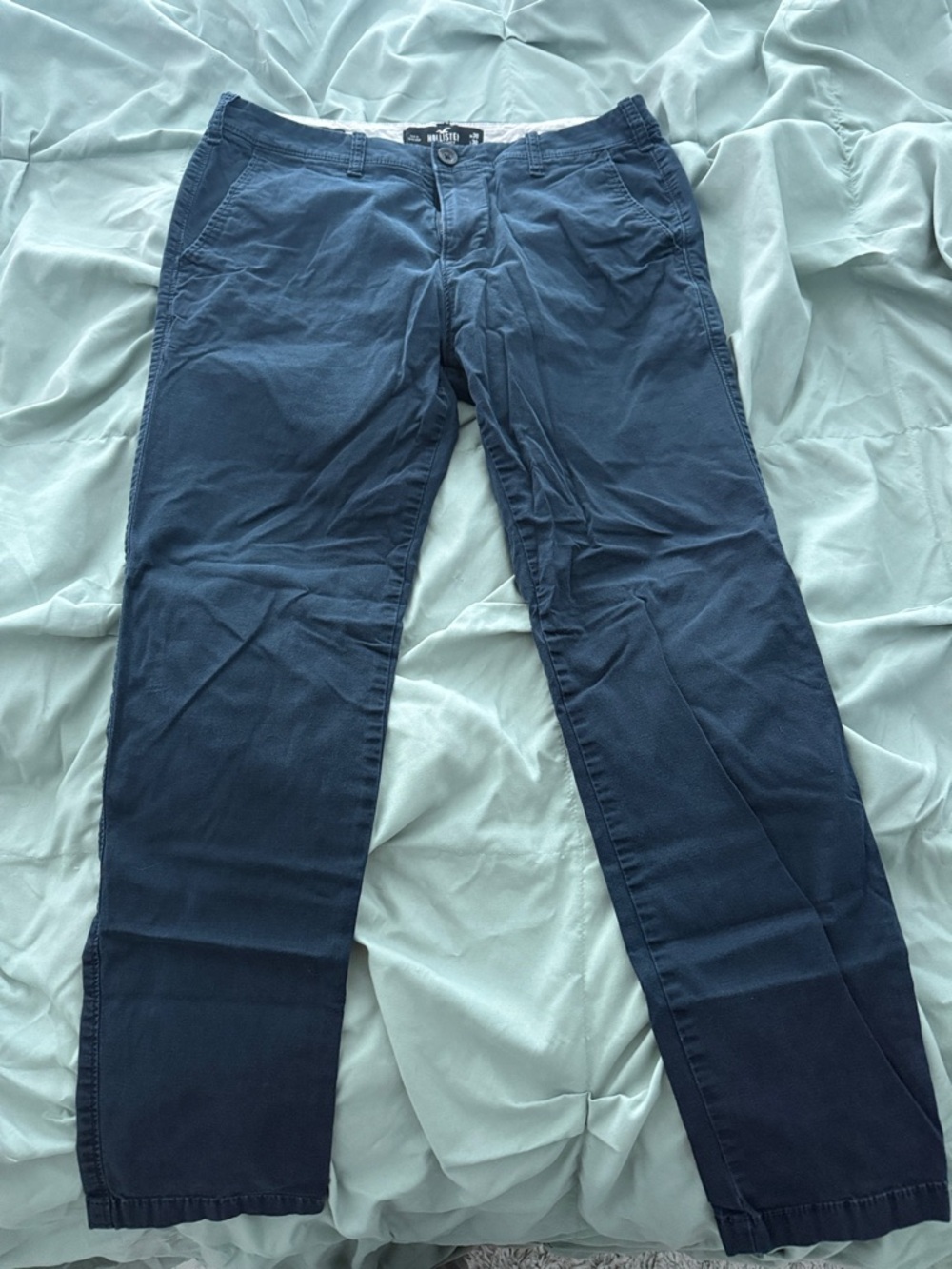 3 for $15 Hollister Men's Navy Blue Chino Pants